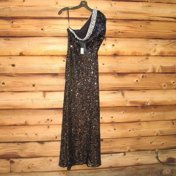 Sachin + Babi Womens Greta Black Sequin Gown Dress - Picture 10 of 13